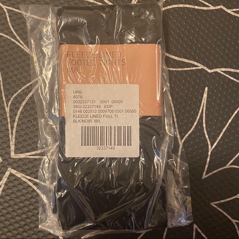 NWT Urban Outfitters Fleece-Lined Footed Tights